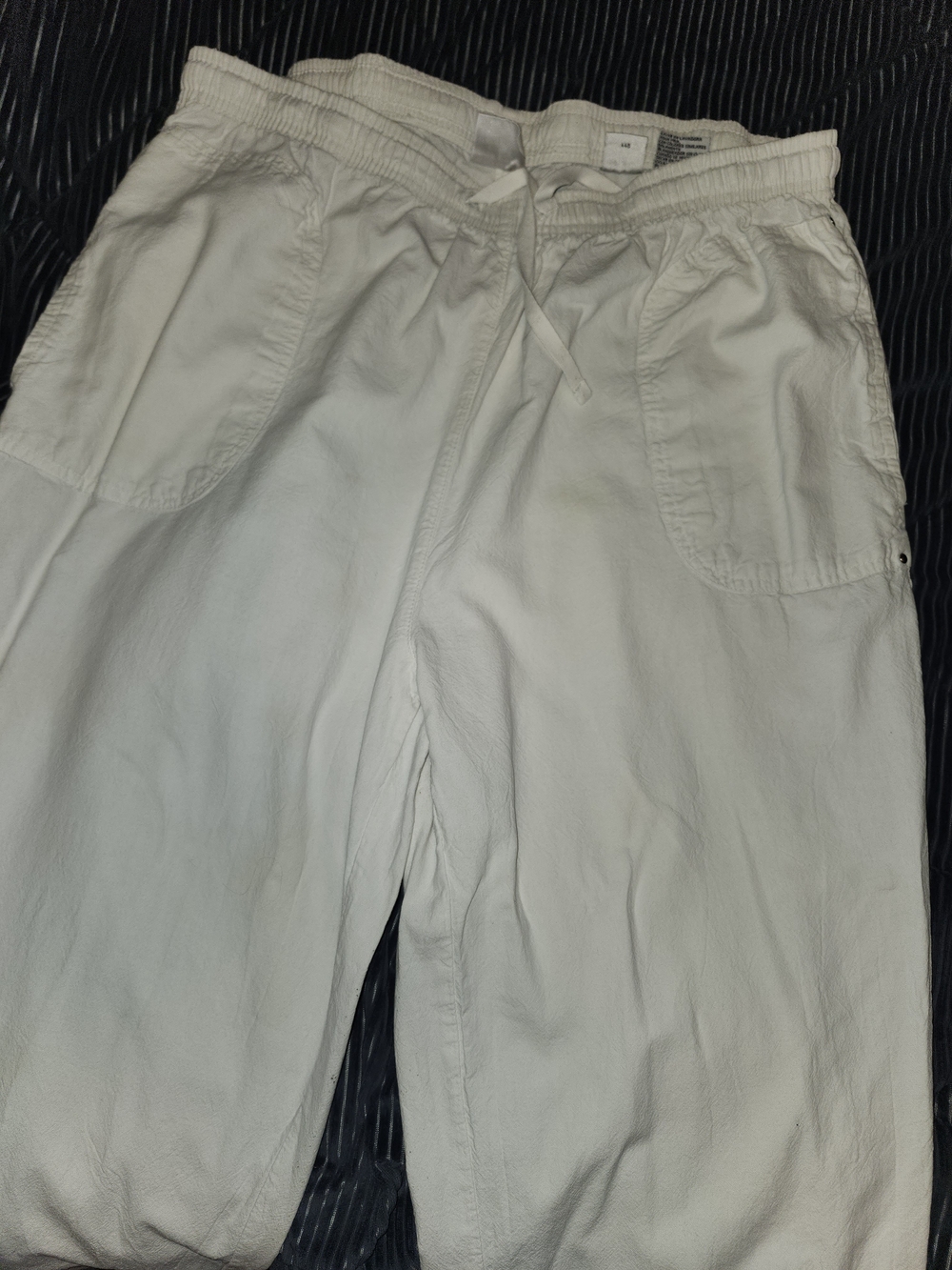 Erika Men's White Drawstring Joggers